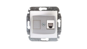 Carla Gniazdo Telefoniczne Pojedyncze Rj11 Srebrne 1750-16