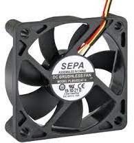 DC axial fan, 5 V, 60 x 60 x 15 mm, 28 m³/h, 28 dB, ball bearing, SEPA PLB60B05FSE35A