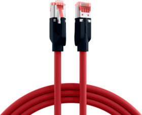 Patch cable, RJ45 plug, straight to RJ45 plug, straight, Cat 6A, S/FTP, PUR, 1 m, red, K8048PUI1