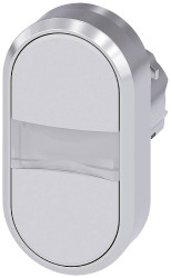 Siemens 3SU10503AB660AA0 3SU1050-3AB66-0AA0 Przycisk podwójny pierścień przedni metalowy, błyszczący przycisk srebrny, b