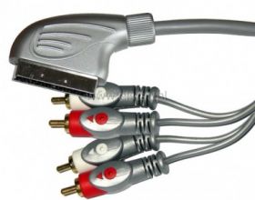 EURO- 3x RCA ( EURO <-- RCA ) łezka 1,5m