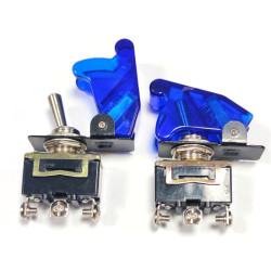 przełącznik dźwigniowy "lotniczy", SPDT, ON-ON niebieski