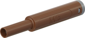 4 mm jack, crimp connection, 1.0 mm², CAT II/CAT III, brown, 66.2052-27