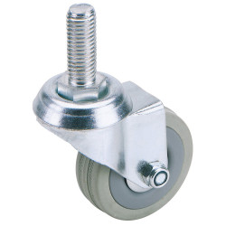 Draper 65470 50mm Dia. Swivel Bolt Fixing Rubber Castor - S.w.l 50kg