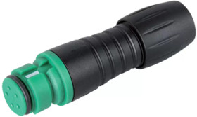 Jack, 3 pole, solder connection, snap lock, straight, 99 9206 070 03