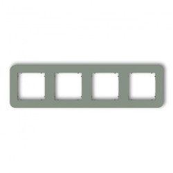 MINI Ramka uniwersalna poczwórna zaokrąglona z tworzywa szałwiowy 61MRTZ-4