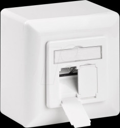 68572 Network socket, Cat.6a, 2-way RJ45, surface-mounted, shielded