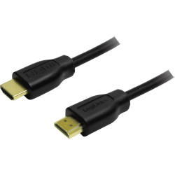 LogiLink CH0076 HDMI cable 0.20 m Black 4K UHD Monitor Audio Visual Cables