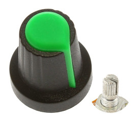 6mm Potentiometer Knob 15x17mm - Green