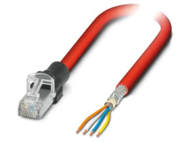 1112858 Patch cord S/FTP 5 linka Cu,cynowana PVC czerwony 3m 22AWG