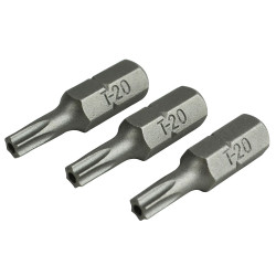 Faithfull FAISBT2025S Security S2 Grade Steel Screwdriver Bits T20S x 25mm (Pk3)