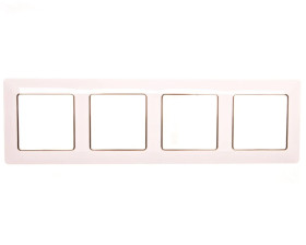 VALENA LIFE Ramka poczwórna kremowa/złota 754064