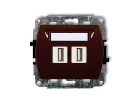 TREND Gniazdo USBx2 podwójne-AA 3.0 brązowy 4GUSB-6 KARLIK