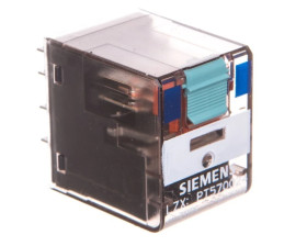 Przekaźnik wtykowy serii PT 4P 24V DC 6A szerokość 22,5mm LZX:PT570024