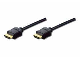 Kabel połączeniowy HDMI Highspeed 1.4 z Eth. GOLD Typ HDMI A/HDMI A, M/M czarny 2m AK-330114-020-S