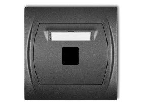 LOGO Gniazdo multimedialne pojedyncze bez modułu (standard Keystone) grafitowy 11LGM-1P KARLIK