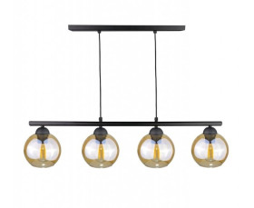 Lampa wisząca nowoczesna 4xE27 AMARUS BLACK LONG