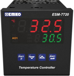 Termostat Emko ESM-7720.2.20.0.1/01.02/0.0.0.0 Pt100, J, K, R, S, T -200 do 1700 °C Przekaźnik 5 A, SSR (D x S x W) 95 x