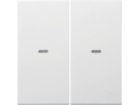 KNX e/s B.x Klawisze z soczewką do modułu przycisku 2-kr biały połysk 80960389 HAGER