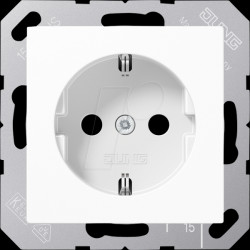 A 1520 BFKI WW Socket, A series, Safety Plus, alpine white