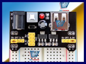 MB102 moduł zasilający 3,3V 5,0V do płytek stykowych, USB, Arduino