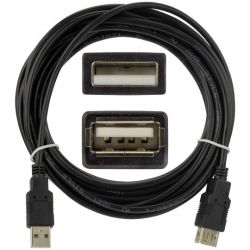 NEKU Kabel przedłużacz USB 2.0 A (wtyk / gniazdo) czarny 5m