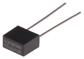 Bezpiecznik nieresetowalny 6.3A 250V ac RS PRO T Termoplastyczne 63 A przy 250 V AC rozstaw 5.08mm