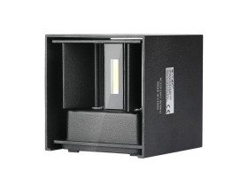 VT-759-12 12W Kinkiet kwadratowy LED CHIP BRIDGELUX barwa: 3000K czarny 8529 V-TAC