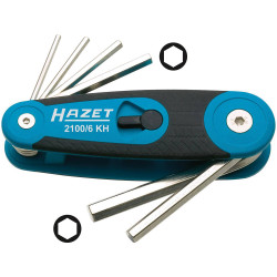 Hazet 2105LG/9H Allen Key Set 9piece Ball Head Extra Long Plastic Holder