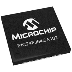 Mikrokontroler Microchip PIC24FJ QFN 28-pinowy Montaż powierzchniowy PIC 64 kB 16bit CAN: 32MHz RAM:8 kB Ethernet: