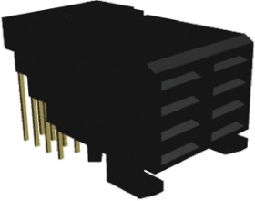 Złącze typu Backplane Z-PACK Series 2mm Pitch 8-pinowe Żeński, Lutowane Terminal Przewlekany TE Connectivity