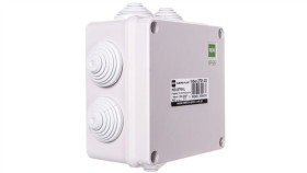 Industrial Puszka Hermetyczna N/T 129X129x61 Z 7 Dławnicami Ip55 Szara 2701-02