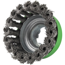 Faithfull 21075XL450 X-LOCK WireCupBrush TwistKnot75mm M14x2 0.50mm StainlessSt