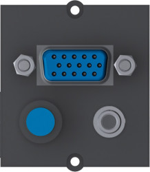 Ramka modułowa audio/video 1xVGA+mini jack +przycisk do przeł. Media Switch (9