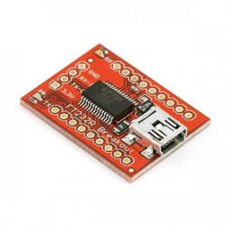 Konwerter USB-UART FTDI 3,3 V/5 V miniUSB bez złącz - SparkFun