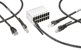 Kabel Ethernet Cat5e długość 0.5m Z zakończeniem TE Connectivity LSZH l. żył: 8