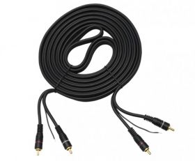 PRZEWOD 2*RCA 10M 6MM ZLOTE+STER