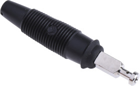 Adapter z wtykiem bananowym Męski Połączenie lutowane typ Wtyk bananowy Czarny 32A Hirschmann Test & Measurement