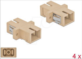 85993 Optical Fiber Coupler SC/SC Simplex 4 pieces beige