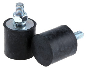 Podstawka antywibracyjna M8 średnica 30mm wysokość całkowita 50mm Nóżka sprężysta męska wysokość stopki 30mm