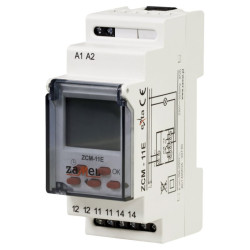 Programator czasowy 7dn. ZCM-11E DIN 1-kan cyfrowy ECONO ZAMEL tygodniowy