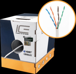 ICE-CAT5E-GRAY Cat.5e Cable, UTP, 24AWG, 305m