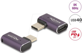 60287 Adapter USB 4.0 C male > female - 90°, 8K 60 Hz