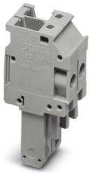 Plug, 2 pole, 0.2-6.0 mm², gray for space-saving potential distribution, 3060128