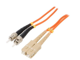 Patch cord światłowodowy OM2 SC/UPC,ST/UPC 1m pomarańczowy CFO-STSC-OM2-1M