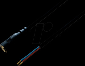 075184 DC cable socket 2,1 / 5,5 mm black 1,0m