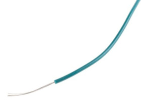 Przewód jednożyłowy linkowy, Przewód instalacyjny, 0,08 mm², 7/0,12 mm, 28 AWG, PVC, 300 V, Zielony, dł. 100m, RS PRO