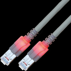 CS1OACDCD0070 Cat.6 LED patch cable, DualBoot, S/FTP gray, 7 m