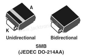 DIODA P6SMB18CA SMD TRANS.DWUK(SMBJ18CA^