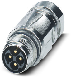 Jack, 4 pole, crimp connection, standard/SPEEDCON locking system, straight, 1242336